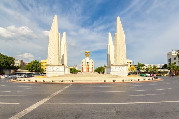 Democracy monument with blue sky in Bangkok, Thailand