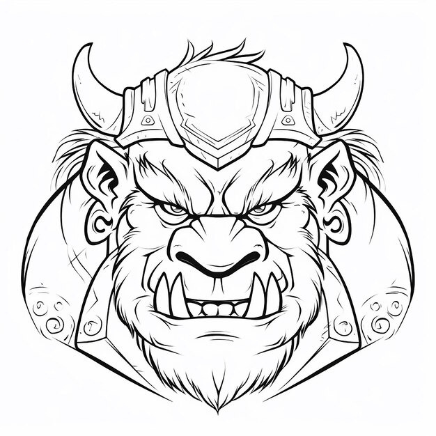 demon cartoon character coloring page