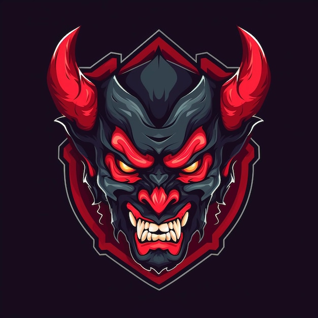 demon esport mascot logo