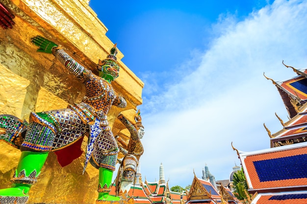 Demon guardian in wat phra kaew grand palace bangkok