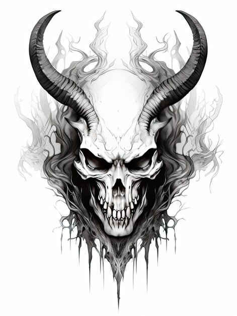 Photo demon skull as a tattoo idea