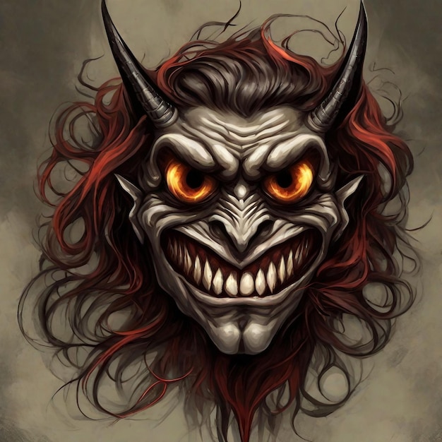 demon smile mask