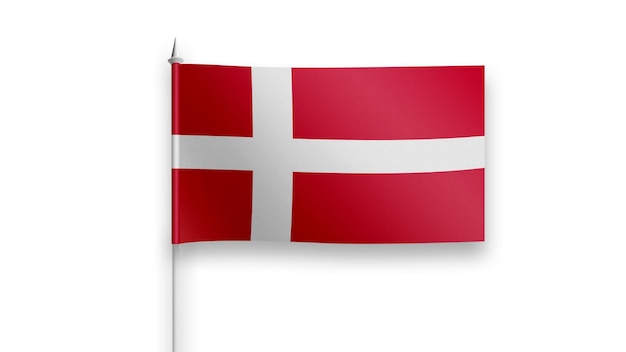 denark flag on a white background