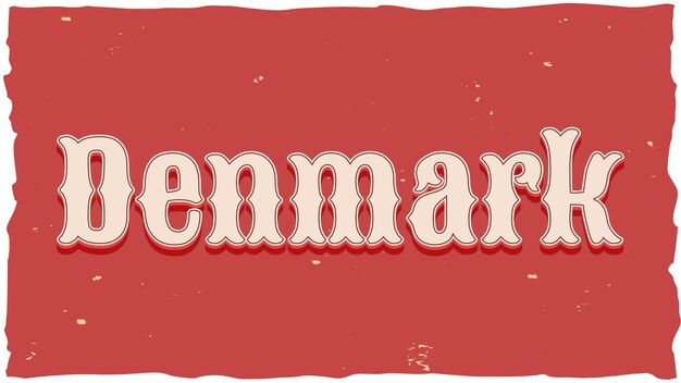 Foto denemarken vintage text