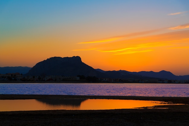 Denia Las Marinas sunset beach Punta Molins Spain