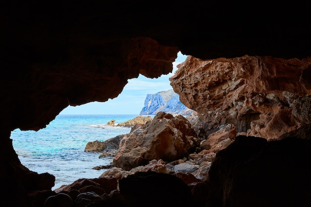 Foto grotte della spiaggia di denia las rotas di alicante