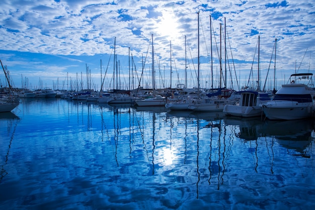 Denia marina port in alicante province mediterranean