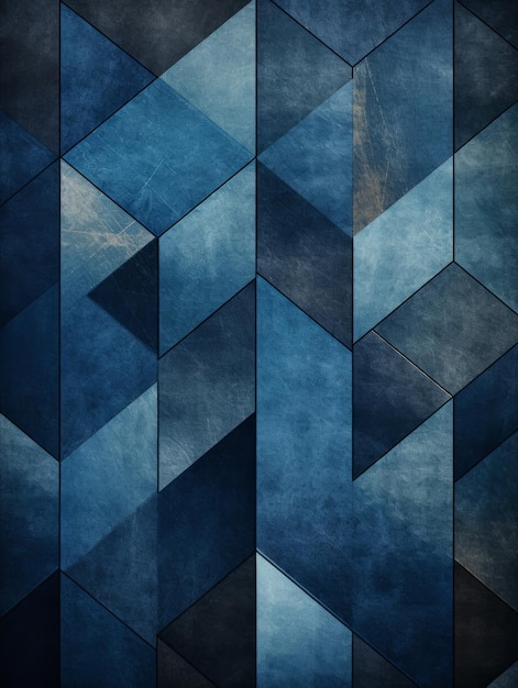 Denim Creative Abstract Geometric Texture Graphic Digital Art Decoration Abstract Shaped Surface Vertical Background Ai Generated Vibrant Angular Pattern