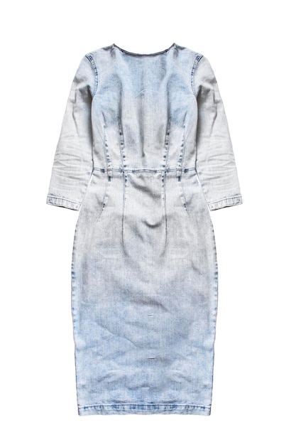 Denim dress isolated