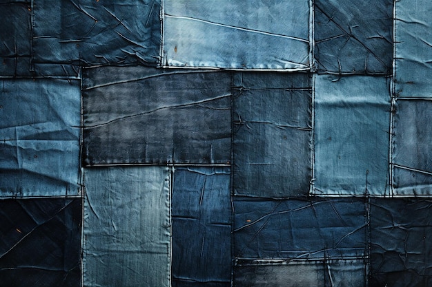 denim patchwork pattern background