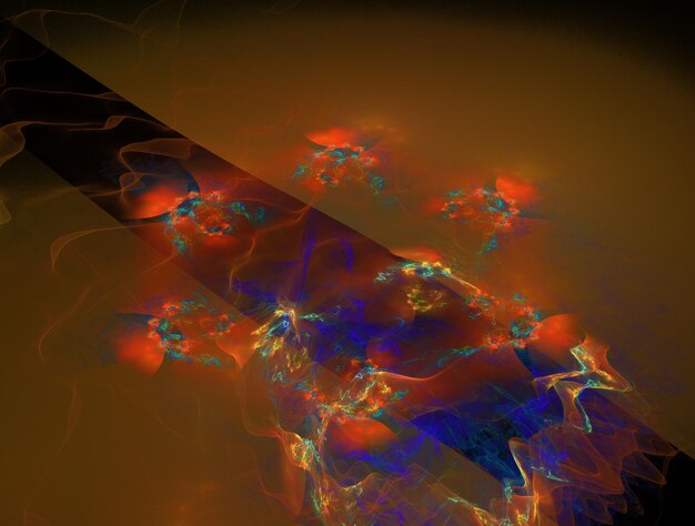 Foto denkbeeldige fractal abstracte achtergrondafbeelding