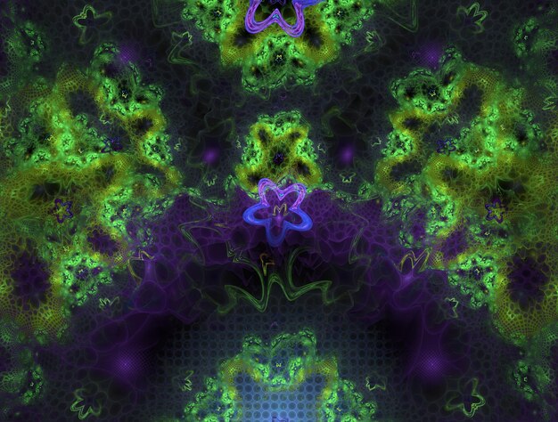 Denkbeeldige weelderige fractal textuur gegenereerde afbeelding abstracte achtergrond