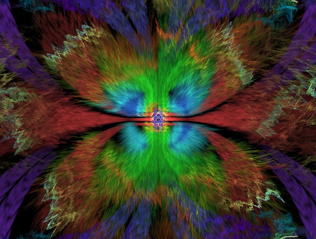 Foto denkbeeldige weelderige fractal textuur gegenereerde afbeelding abstracte achtergrond