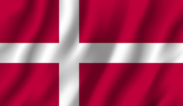 Photo denmark flag photo realistic 3d