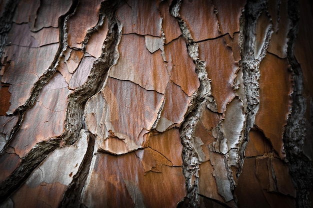 Dennenschors textuur close-up