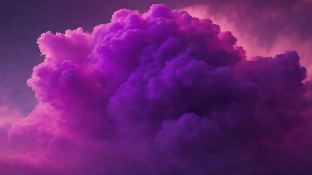 Dense purple cloud of haze in liquid