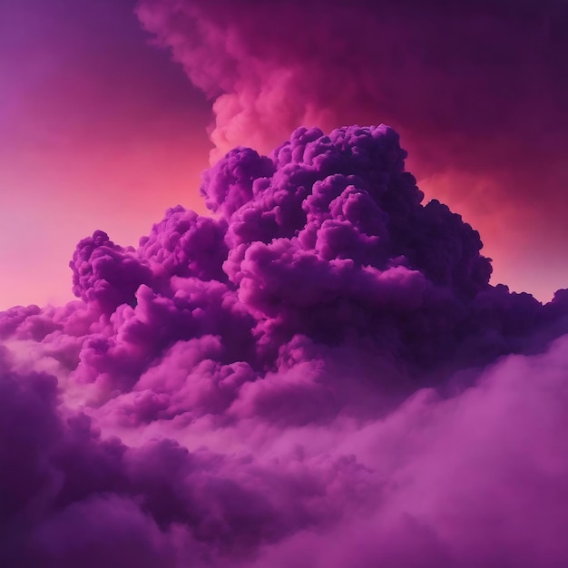 Dense purple cloud of haze in liquid