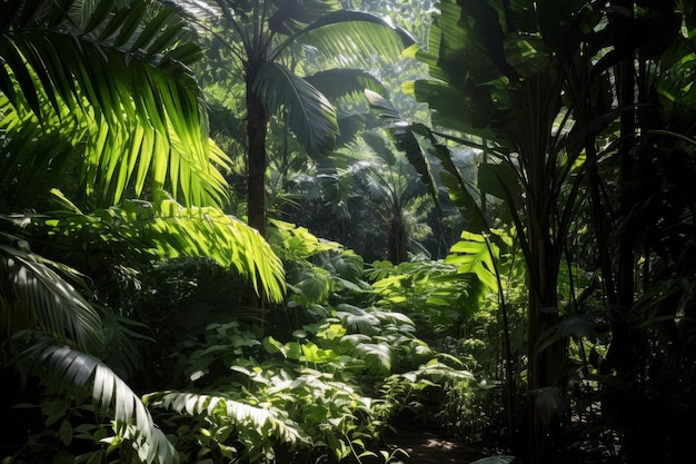 Dense and vibrant forest landscape