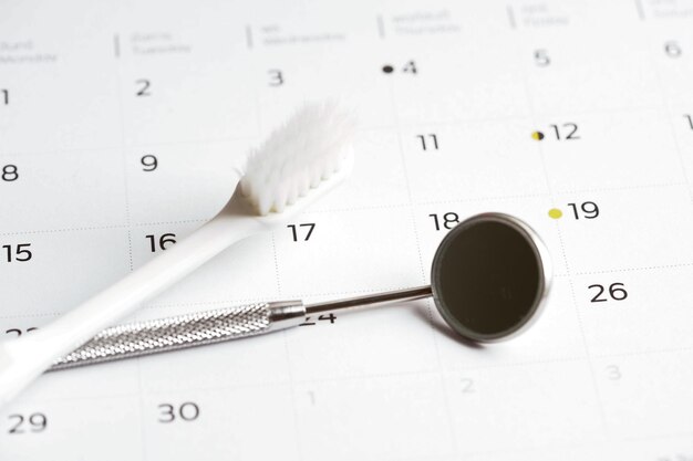 Dental appointment reminder in calendar healthy teeth dental health care