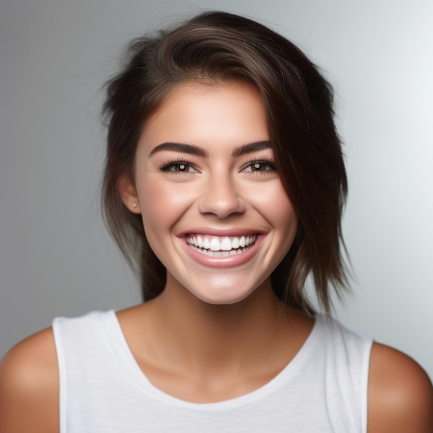 Уход за зубами красивая широкая улыбка здоровой женщины белые зубы coloseup стоматолог отбеливание зубов