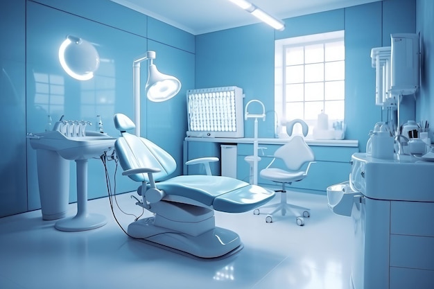 치과 클리닉 의자 의료실 내부 Generate Ai