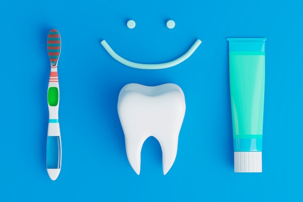 dental hygiene concept with tooth