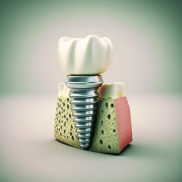 Зубной имплантат Стоматологическая хирургия Здоровые зубы и зубной имплантат
