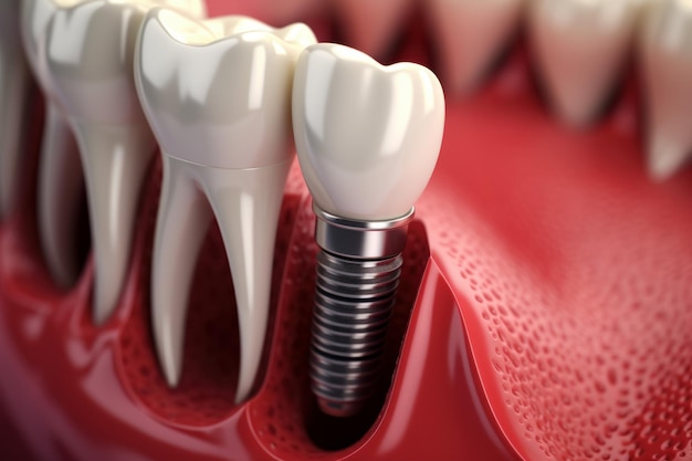 Photo dental implant health medical care generate ai