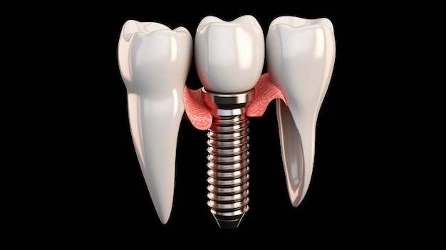 Photo dental implant procedure steps