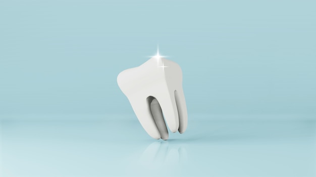 Dental model of premolar tooth 3d rendering