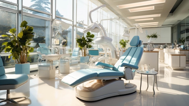 Стоматологический кабинет, стоматология и стоматологическая помощь, вид внутри помещения