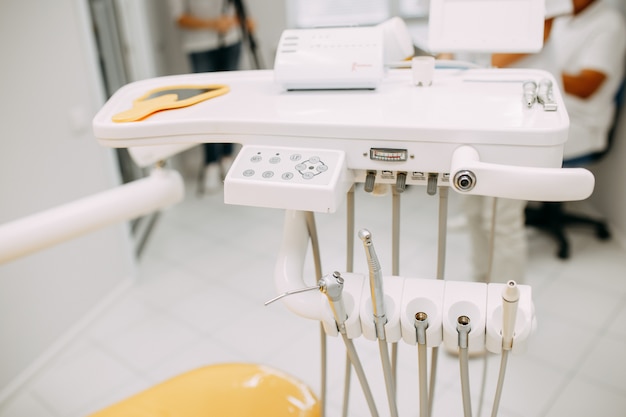 Dental tools and equipment in the dental office