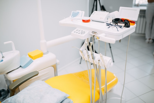 Dental tools and equipment in the dental office