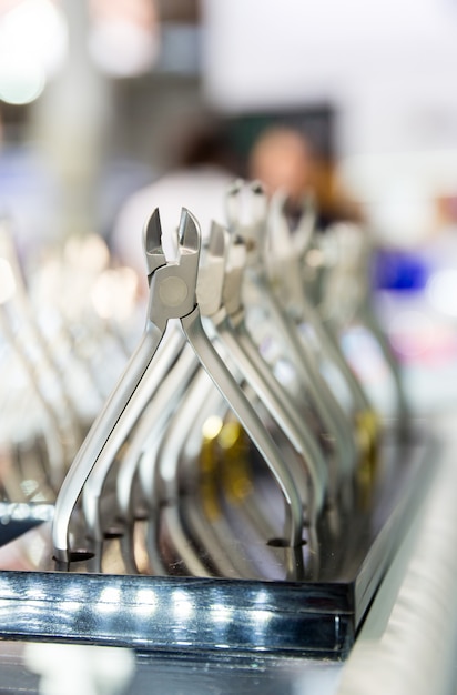 Dental tooth extraction equipment closeup