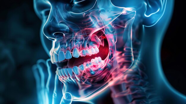 Dental XRay with Teeth 3d illustration