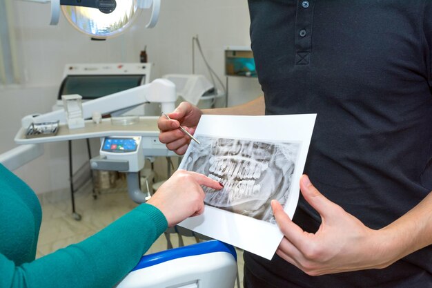 Dental xrays and hands