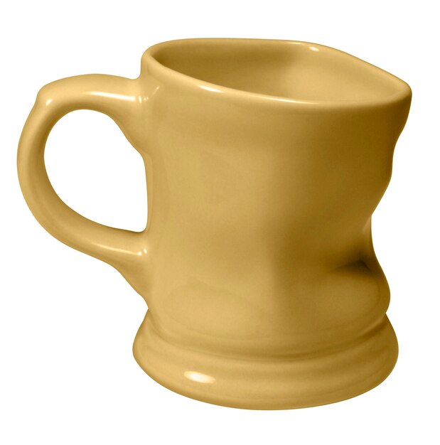 Photo dented yellow cup