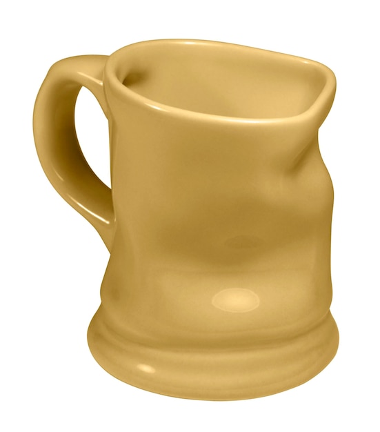 Photo dented yellow cup