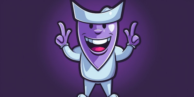 Dentist mascot for a company logo line art Generative AI