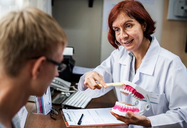 Dentist and a patient