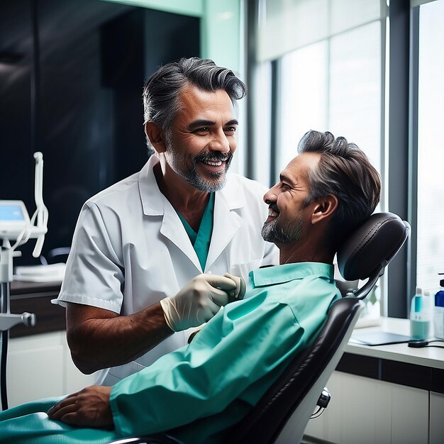 Dentist in the process Dental services dental office dental treatment