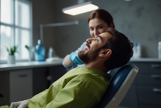 Dentist in the process Dental services dental office dental treatment