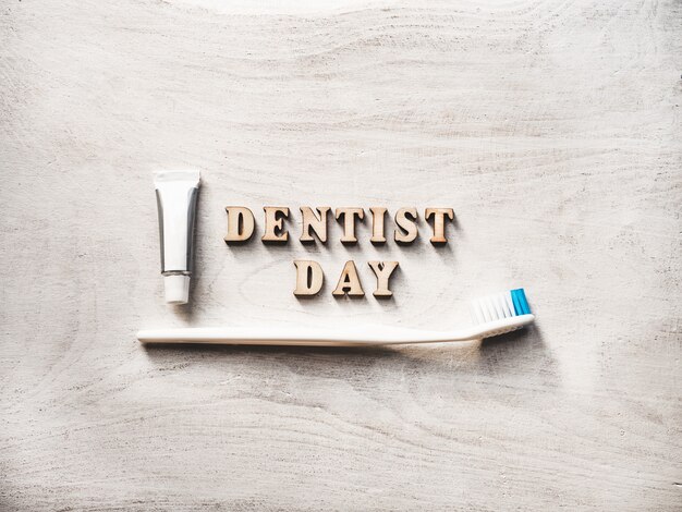 Dentist's day on white