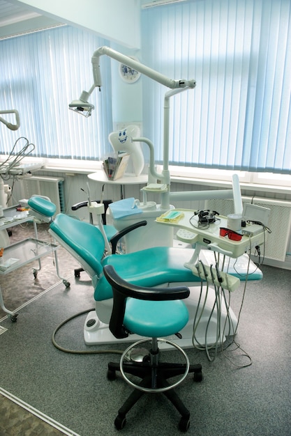 Dentist's workplace in the dental office, accessories