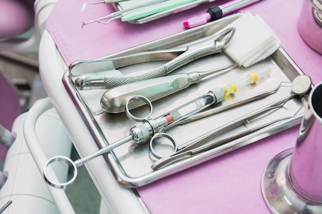 dentist tool, varities equipment for fix restoration 