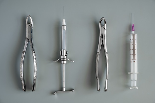 Dentistry medical tools forceps