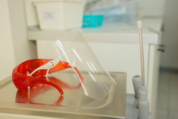 Dentists instruments with shallow depth of field