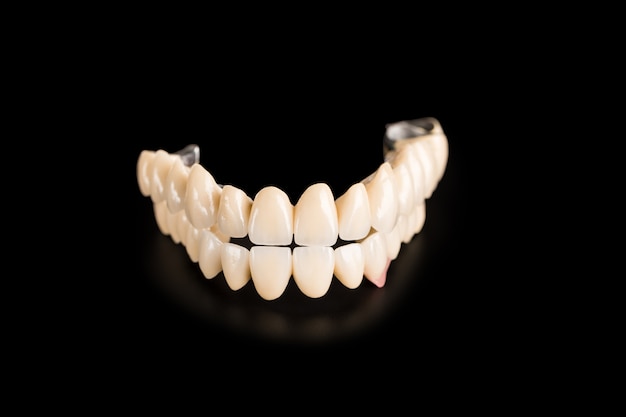 Photo denture isolated on black