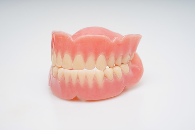 A denture with a denture on it