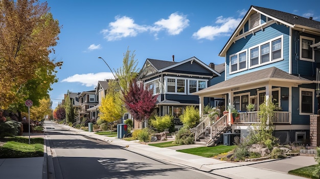 A Denver city neighborhood street showing the houses